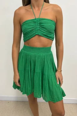 Myrto Mini Skirt Emerald