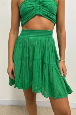 Myrto Mini Skirt Emerald