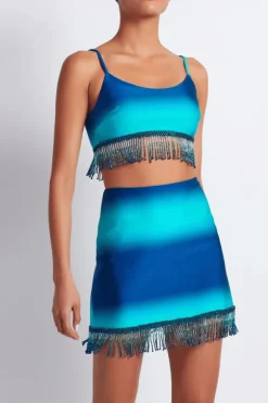 Ombre Beaded Mini Skirt High Tide