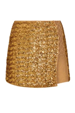 Paillettes Lace Mini Skirt Ambra