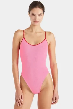 Pamela Swim Contrast Buumblegum/Red