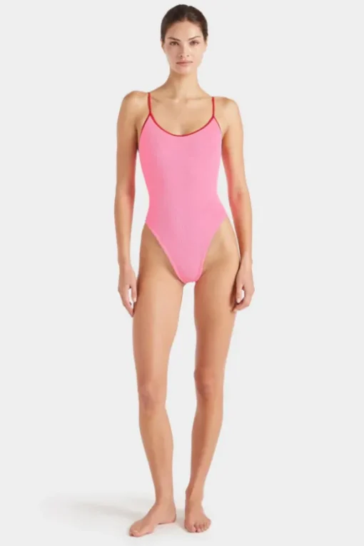 Pamela Swim Contrast Buumblegum/Red