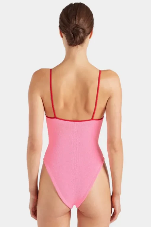 Pamela Swim Contrast Buumblegum/Red