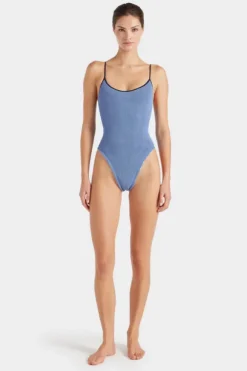 Pamela Swim Contrast Cornflower/Navy