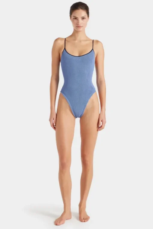 Pamela Swim Contrast Cornflower/Navy