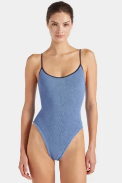 Pamela Swim Contrast Cornflower/Navy