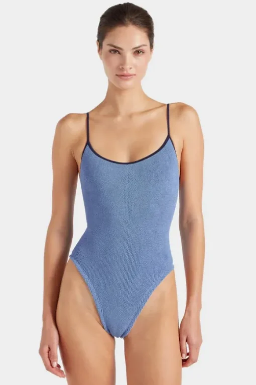 Pamela Swim Contrast Cornflower/Navy