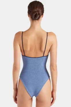 Pamela Swim Contrast Cornflower/Navy