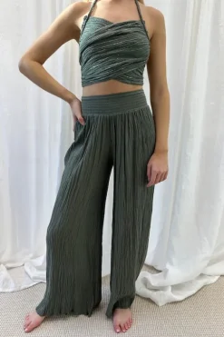 Penelope Top Khaki/Gold
