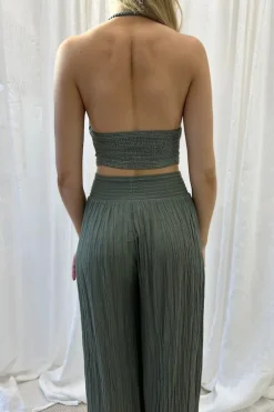 Penelope Top Khaki/Gold