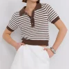 Petra Polo Knit Taupe/Cream
