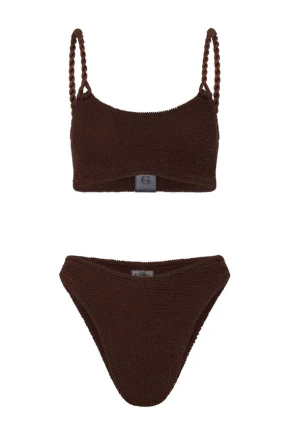 Phoebe Bikini Metallic Chocolate