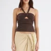 Prianka Halter Top Espresso