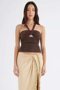 Prianka Halter Top Espresso