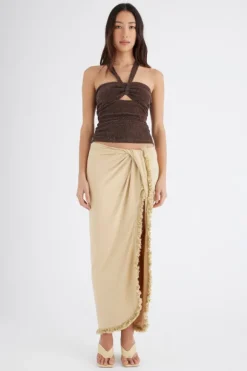 Prianka Halter Top Espresso