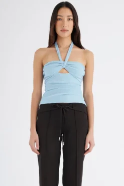 Prianka Halter Top Glacier Blue