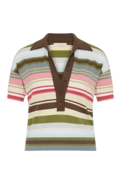 Sable Polo Shirt Meleu Stripe Multi