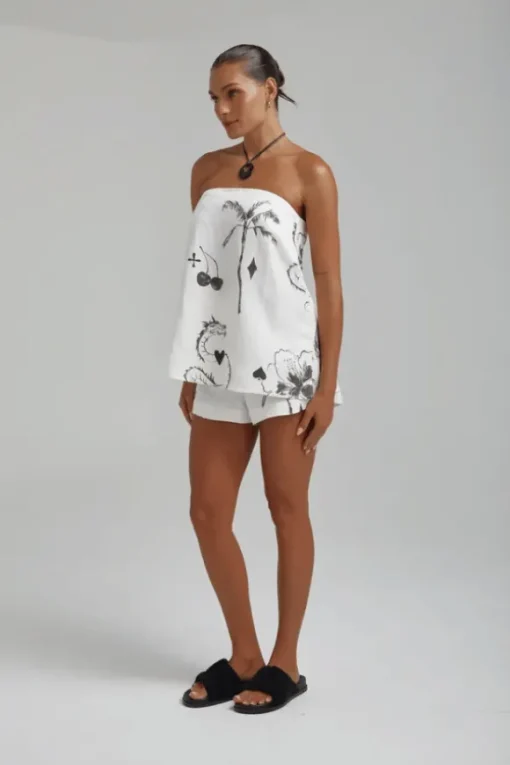 Strapless Shirt Top Black Dragon Of Hearts