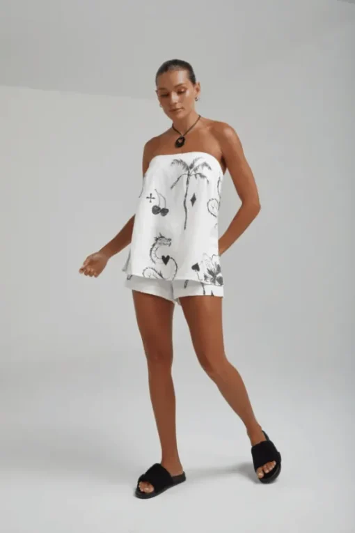 Strapless Shirt Top Black Dragon Of Hearts
