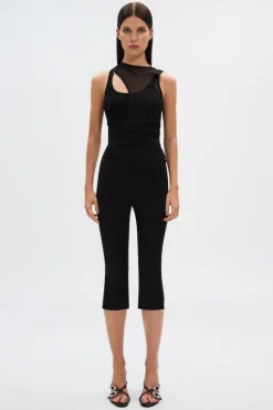 The Allira Rib Tank Black
