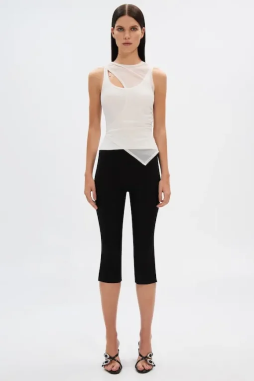 The Allira Rib Tank Ivory
