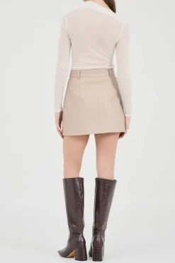 Tilla Jersey Stitch Top Off White