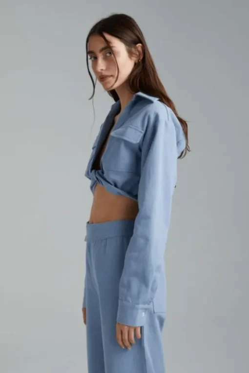 Twist Top Washed Blue