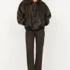 Tyla Bomber Jacket Vintage Choc