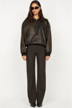 Tyla Bomber Jacket Vintage Choc