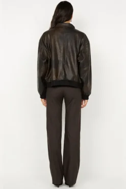 Tyla Bomber Jacket Vintage Choc