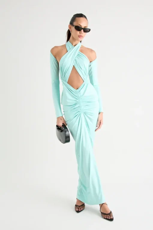 Victoria Maxi Dress Aqua