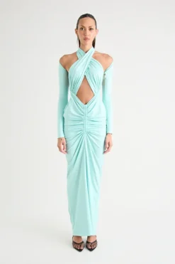 Victoria Maxi Dress Aqua