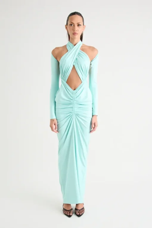 Victoria Maxi Dress Aqua