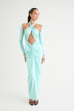 Victoria Maxi Dress Aqua