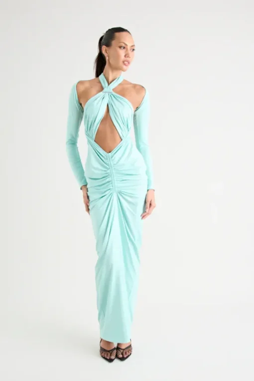 Victoria Maxi Dress Aqua