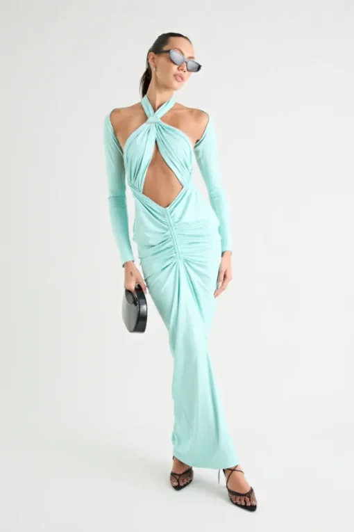 Victoria Maxi Dress Aqua
